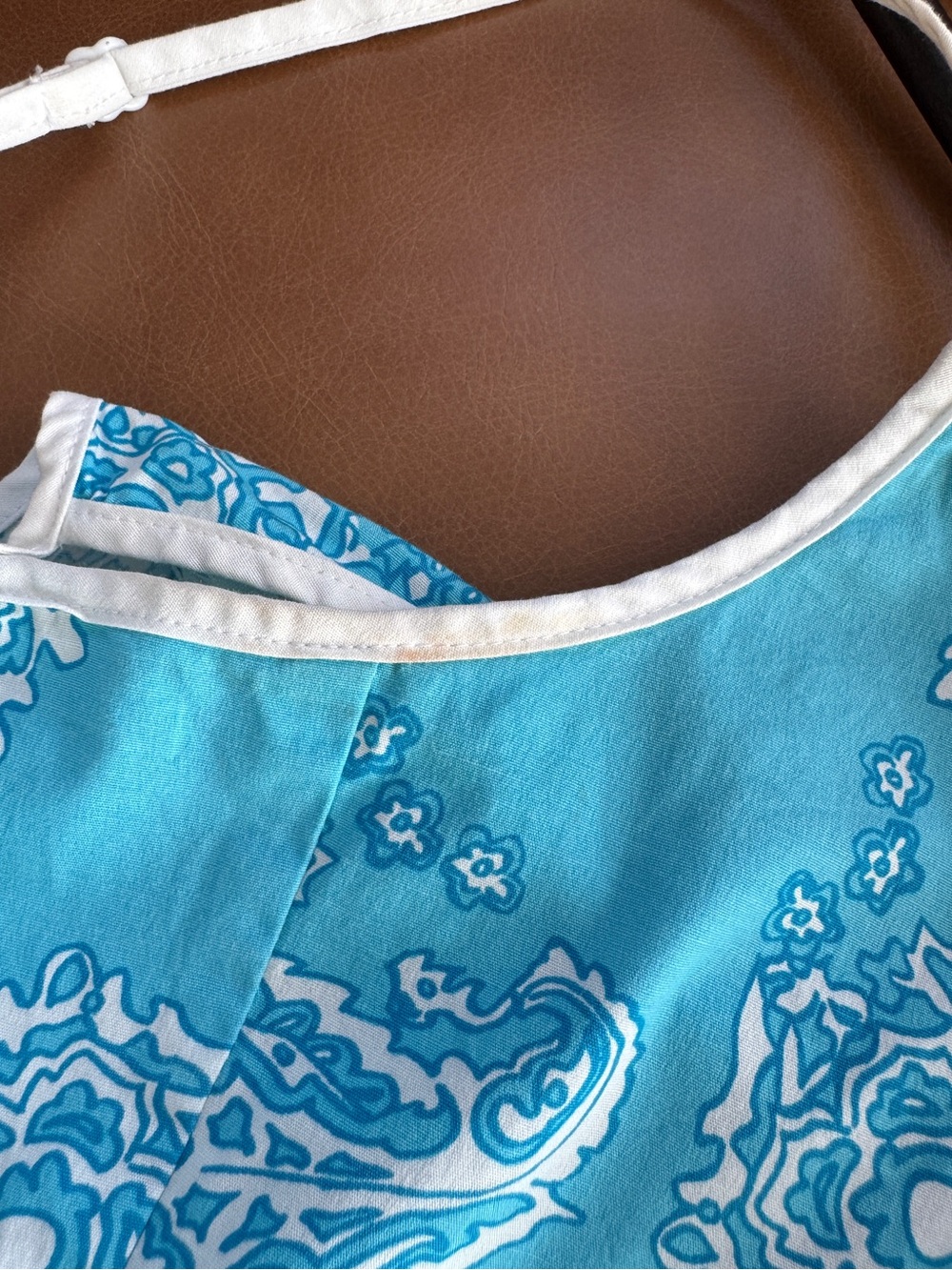 2000's Smart Set blue and white paisley midi dress - Picture 8 of 8